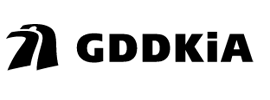 Monochromatyczne logo ze słowem gddia, odpowiednie dla środowisk profesjonalnych.